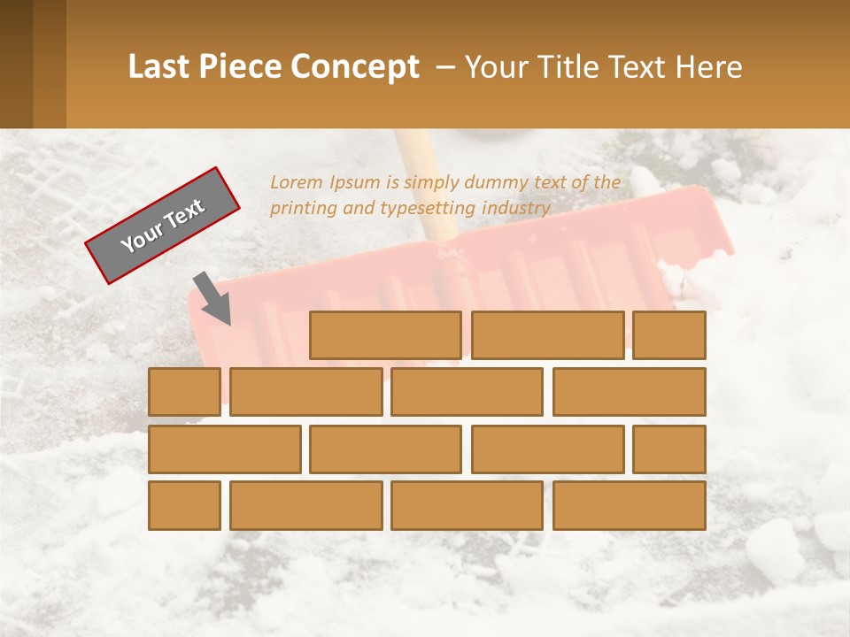 A Snow Shovel Is Laying In A Pile Of Snow PowerPoint Template