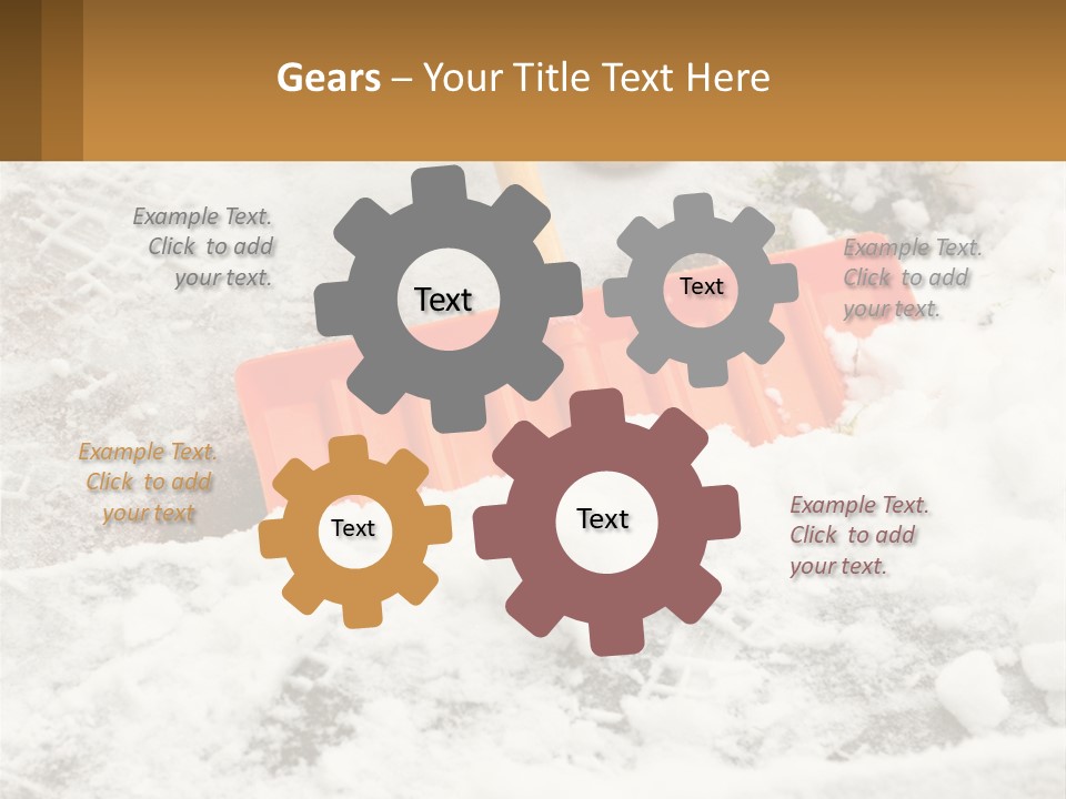 A Snow Shovel Is Laying In A Pile Of Snow PowerPoint Template