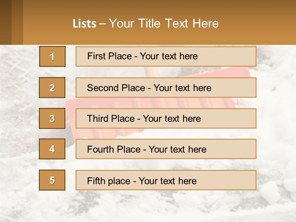 A Snow Shovel Is Laying In A Pile Of Snow PowerPoint Template