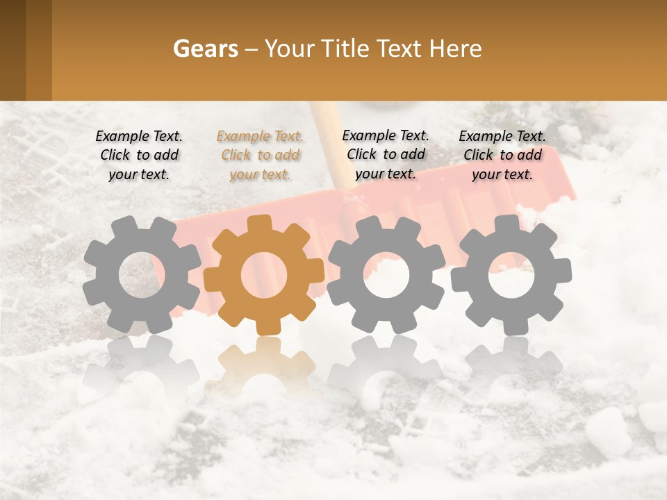 A Snow Shovel Is Laying In A Pile Of Snow PowerPoint Template