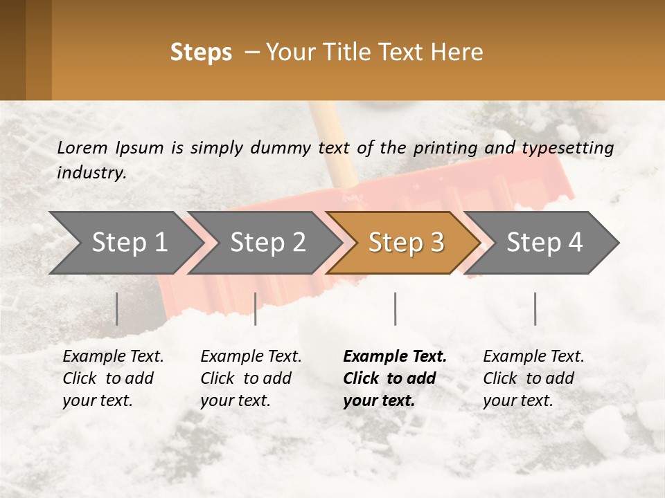 A Snow Shovel Is Laying In A Pile Of Snow PowerPoint Template