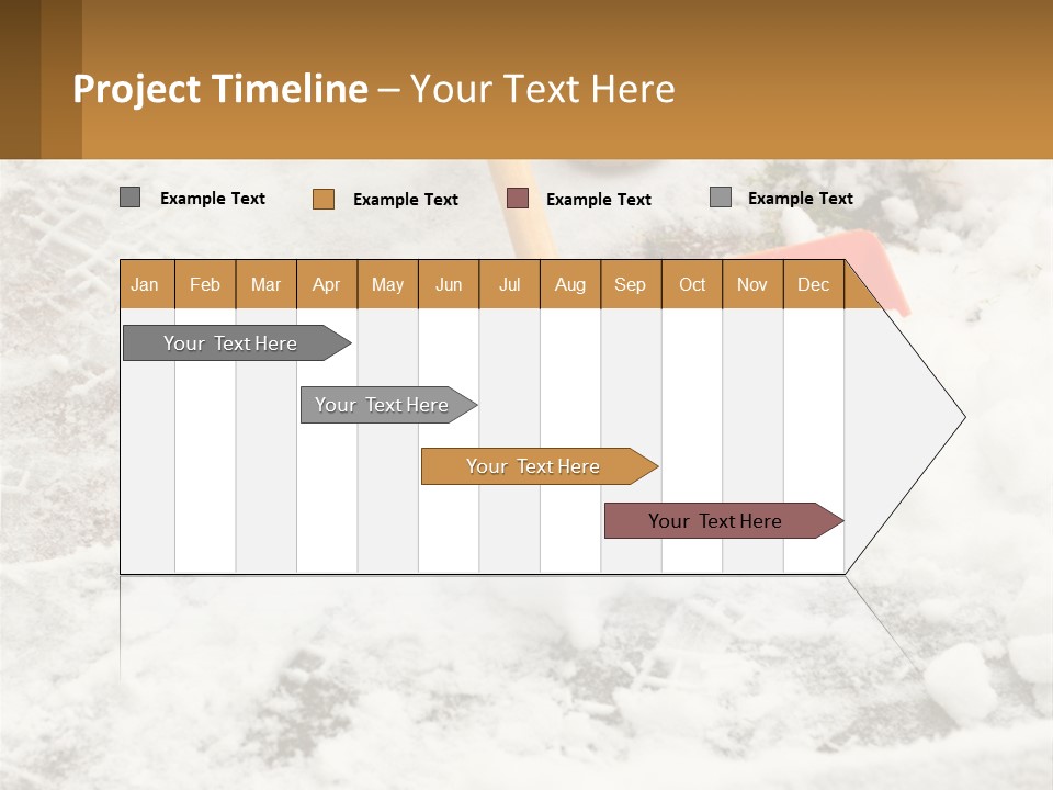 A Snow Shovel Is Laying In A Pile Of Snow PowerPoint Template