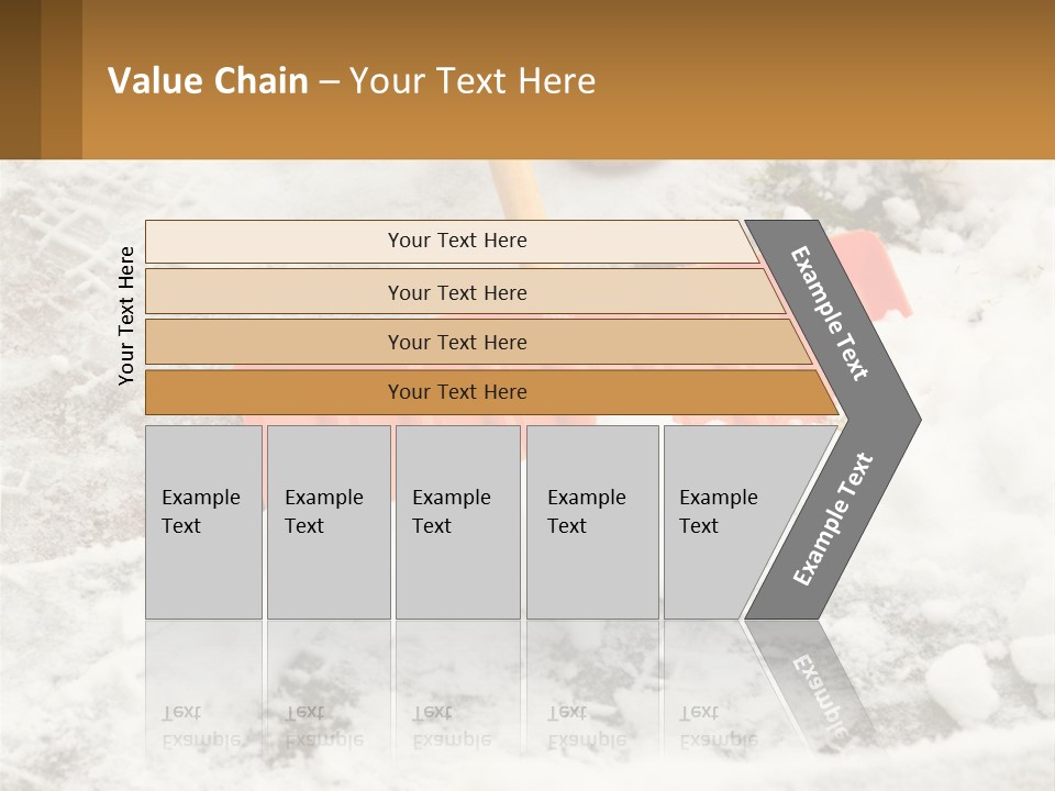 A Snow Shovel Is Laying In A Pile Of Snow PowerPoint Template