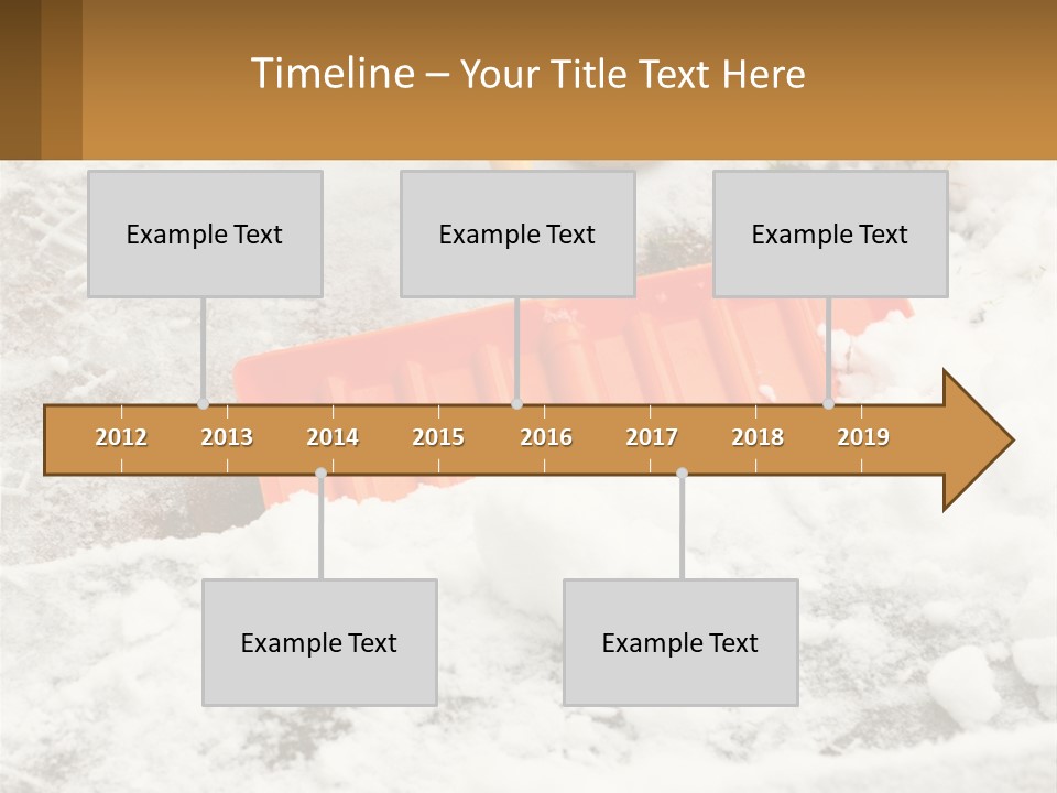 A Snow Shovel Is Laying In A Pile Of Snow PowerPoint Template