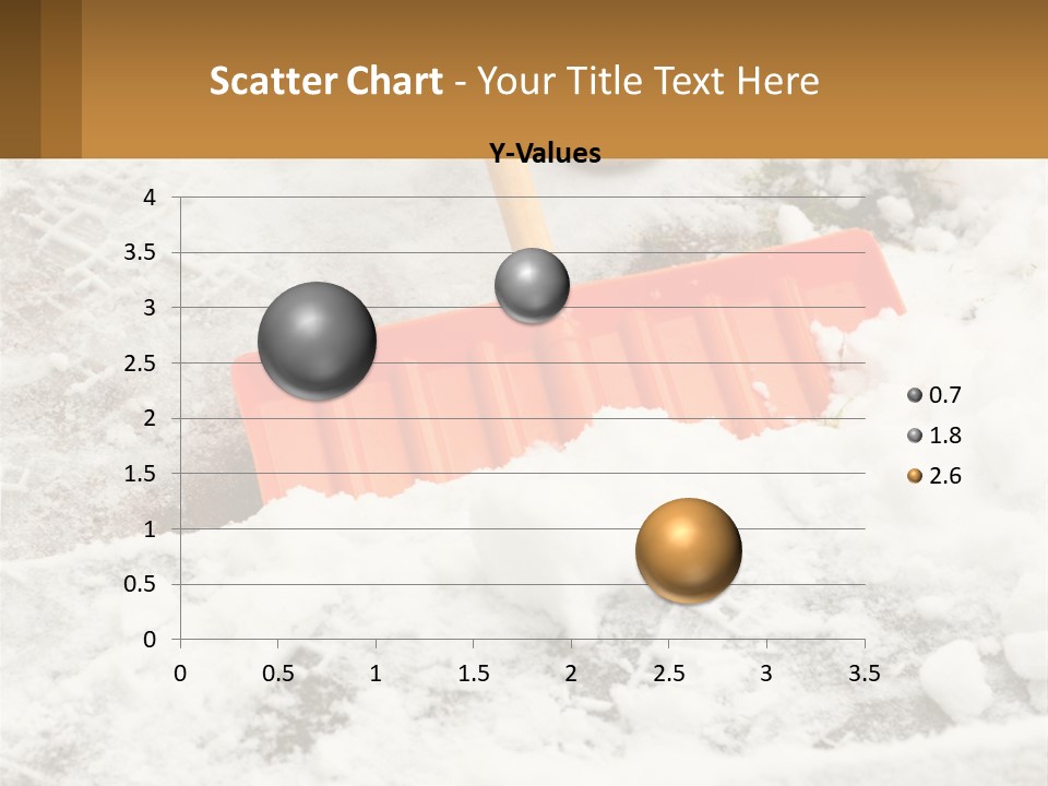 A Snow Shovel Is Laying In A Pile Of Snow PowerPoint Template