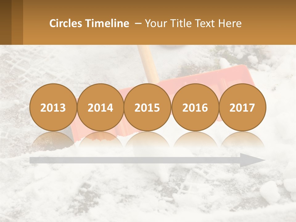 A Snow Shovel Is Laying In A Pile Of Snow PowerPoint Template