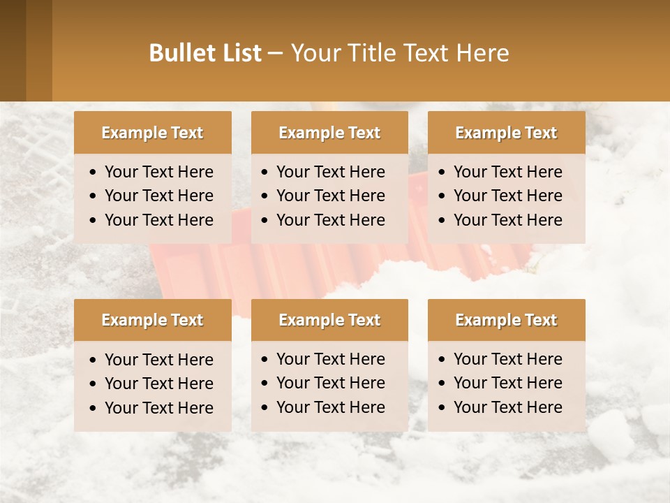 A Snow Shovel Is Laying In A Pile Of Snow PowerPoint Template