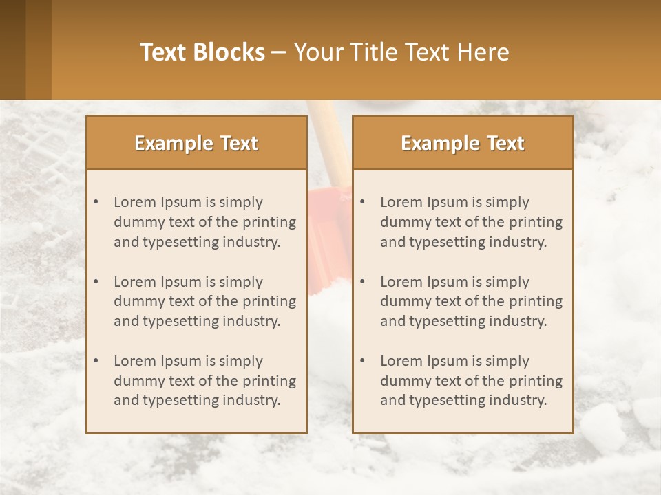 A Snow Shovel Is Laying In A Pile Of Snow PowerPoint Template