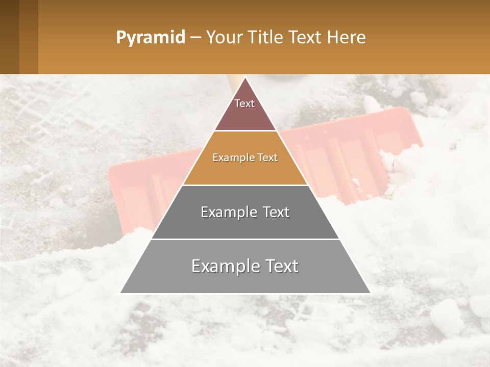 A Snow Shovel Is Laying In A Pile Of Snow PowerPoint Template