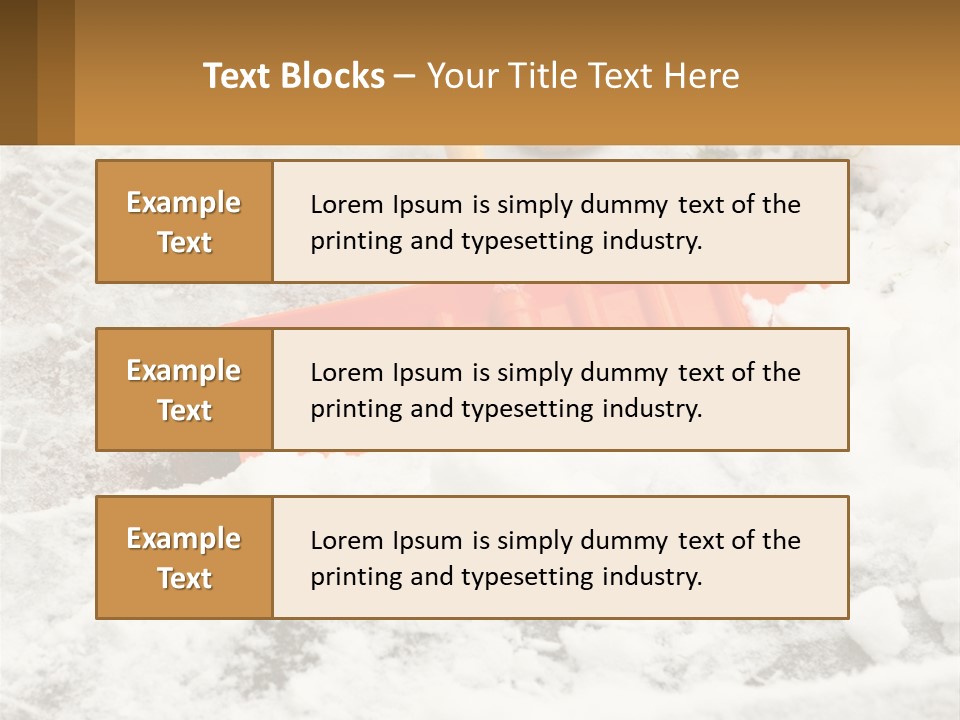 A Snow Shovel Is Laying In A Pile Of Snow PowerPoint Template
