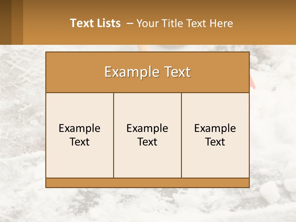 A Snow Shovel Is Laying In A Pile Of Snow PowerPoint Template