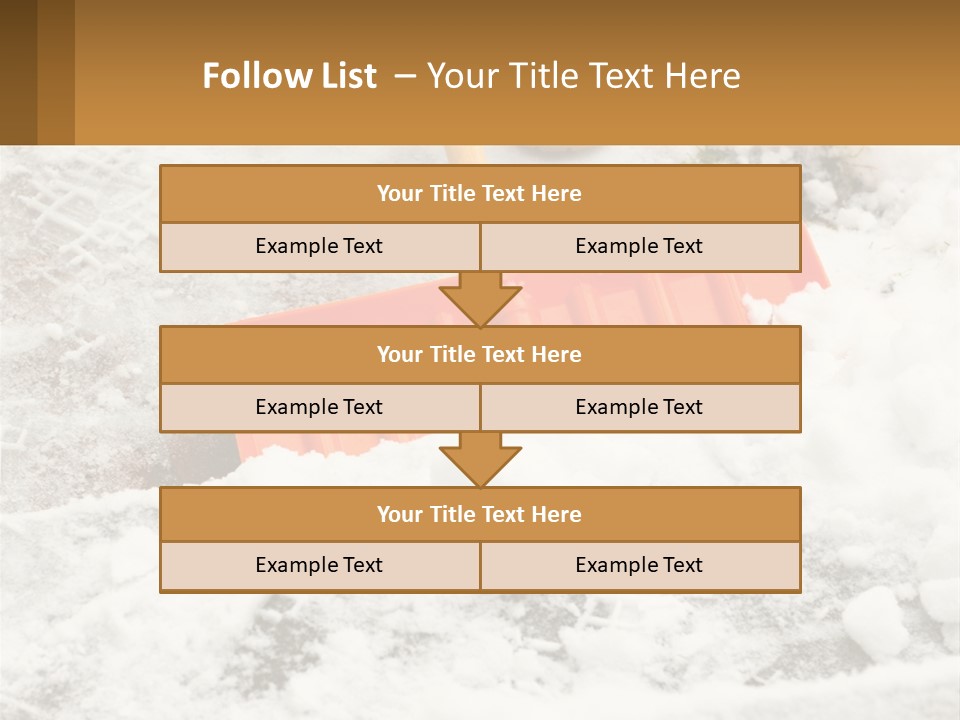 A Snow Shovel Is Laying In A Pile Of Snow PowerPoint Template