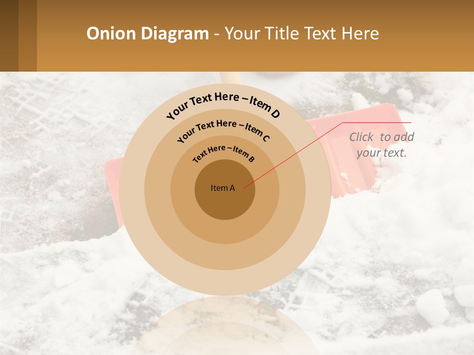 A Snow Shovel Is Laying In A Pile Of Snow PowerPoint Template