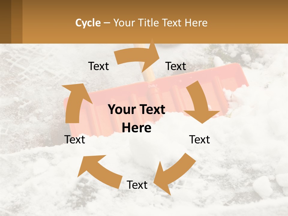 A Snow Shovel Is Laying In A Pile Of Snow PowerPoint Template