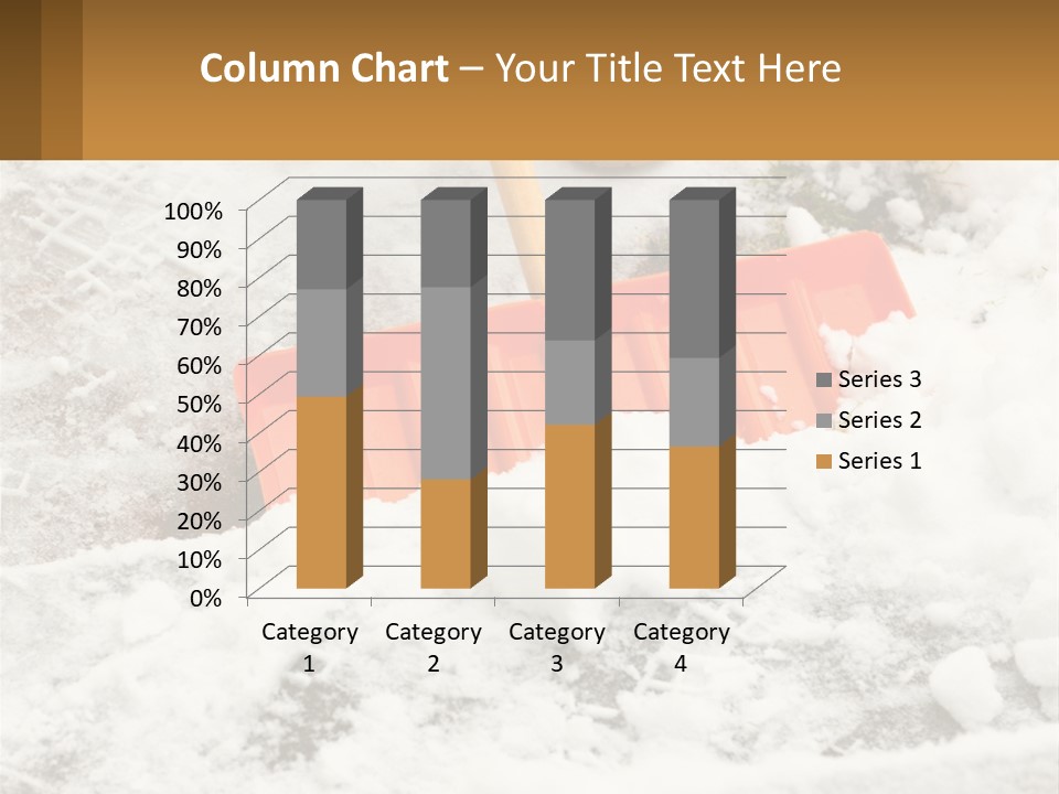 A Snow Shovel Is Laying In A Pile Of Snow PowerPoint Template
