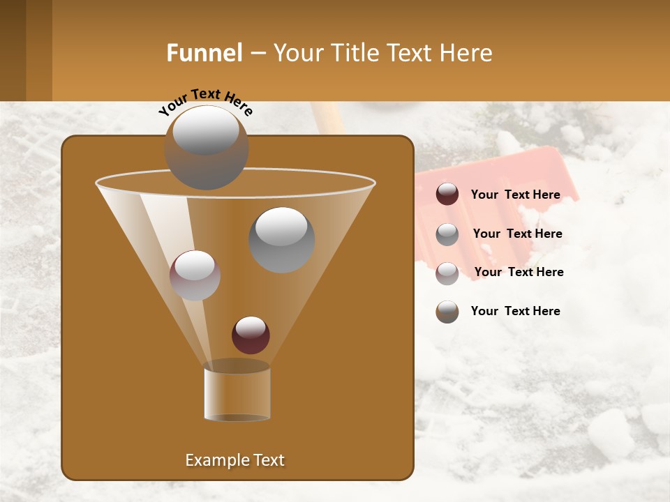 A Snow Shovel Is Laying In A Pile Of Snow PowerPoint Template