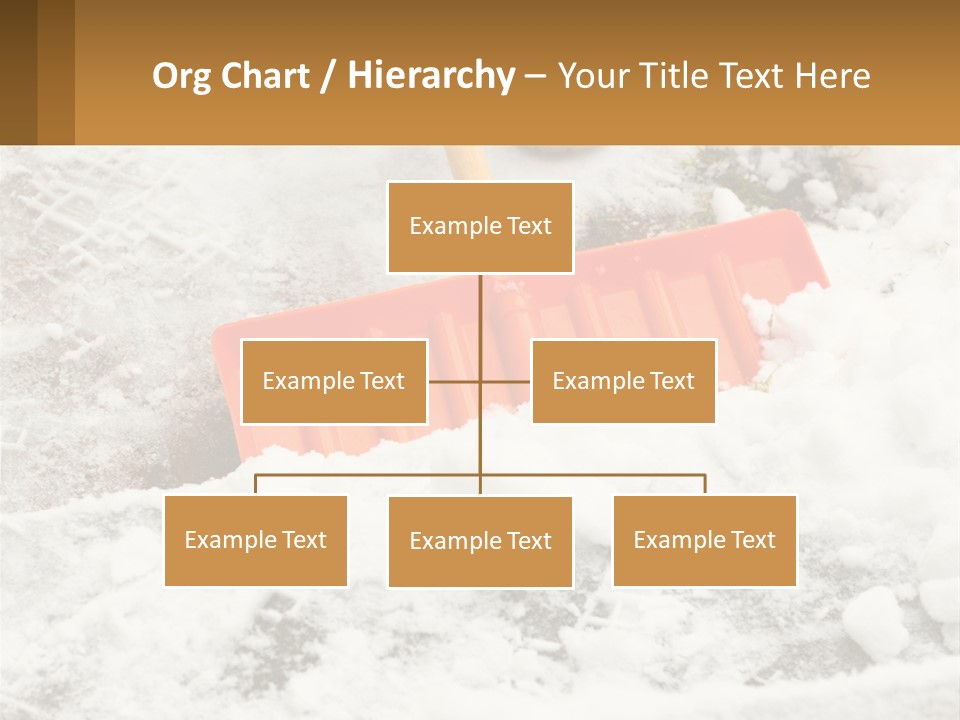 A Snow Shovel Is Laying In A Pile Of Snow PowerPoint Template