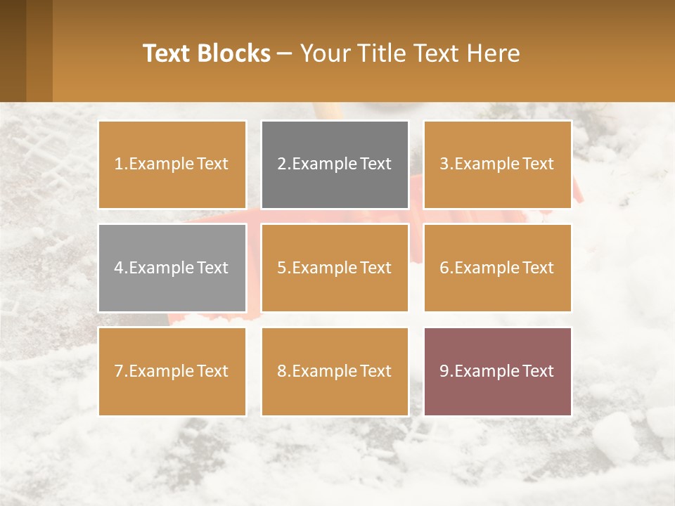 A Snow Shovel Is Laying In A Pile Of Snow PowerPoint Template