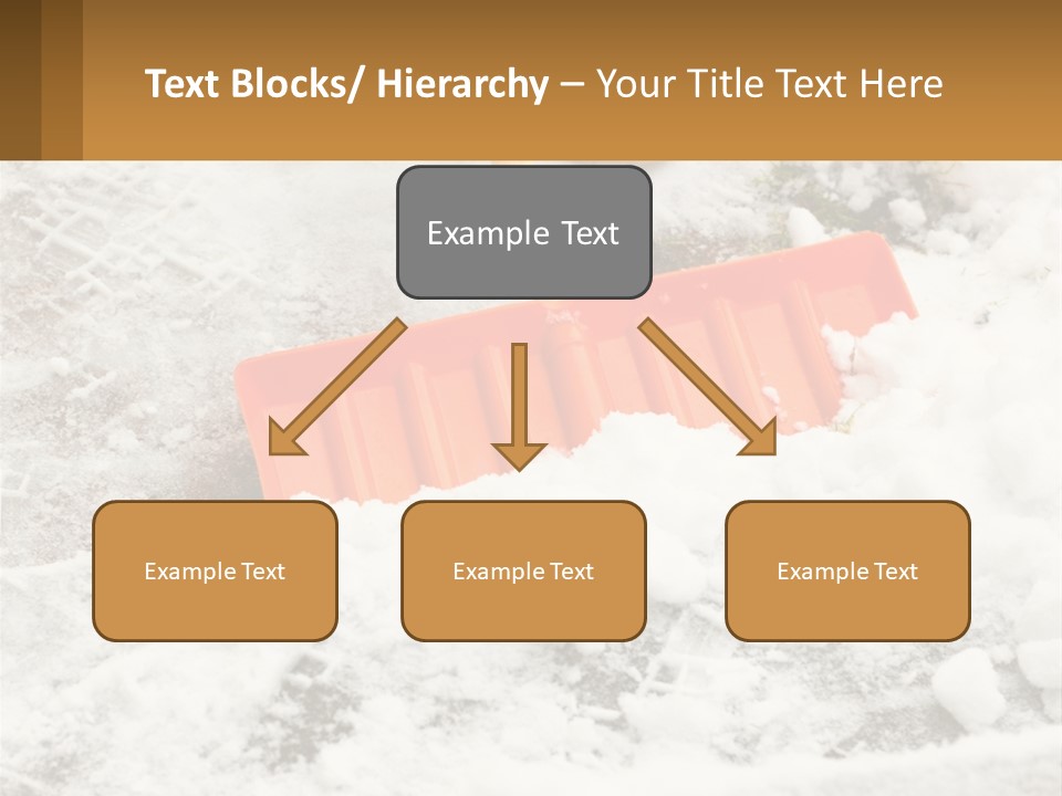 A Snow Shovel Is Laying In A Pile Of Snow PowerPoint Template