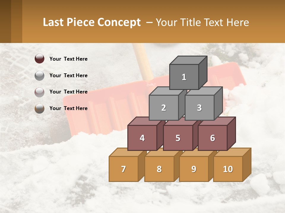 A Snow Shovel Is Laying In A Pile Of Snow PowerPoint Template