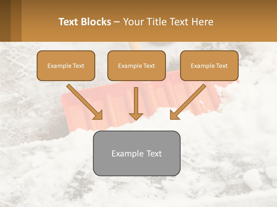 A Snow Shovel Is Laying In A Pile Of Snow PowerPoint Template