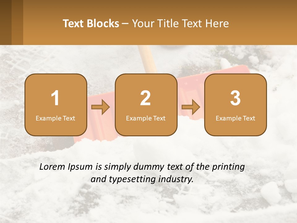 A Snow Shovel Is Laying In A Pile Of Snow PowerPoint Template