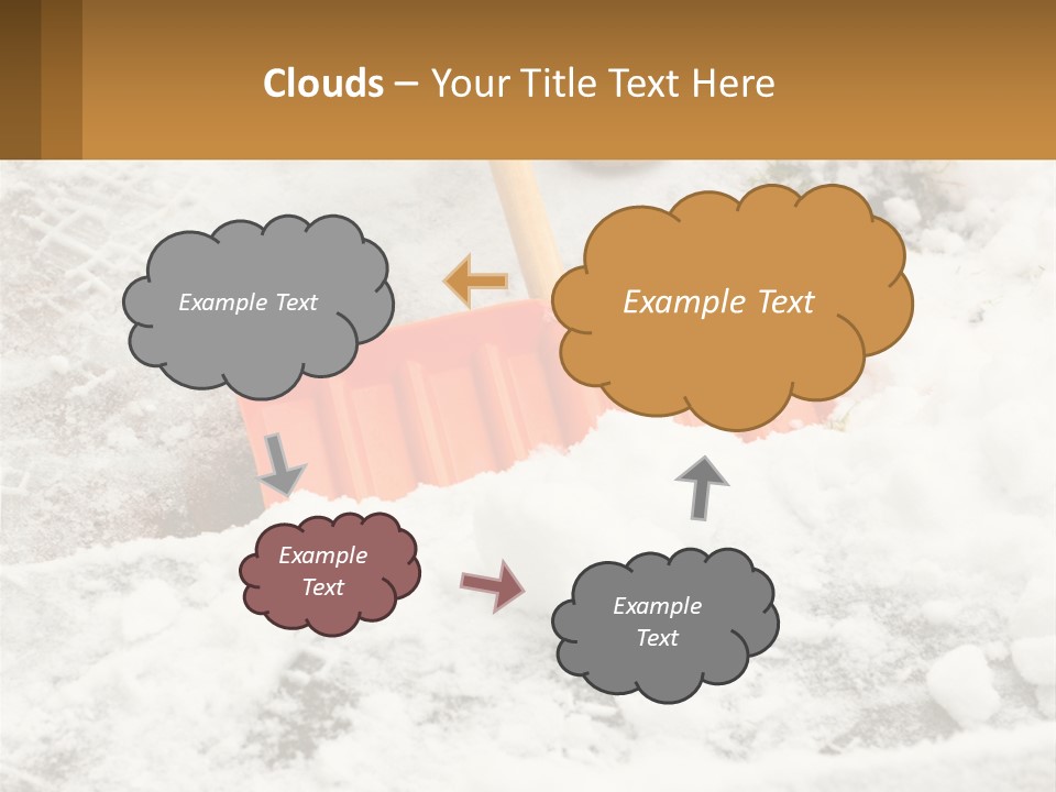 A Snow Shovel Is Laying In A Pile Of Snow PowerPoint Template
