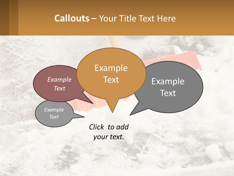 A Snow Shovel Is Laying In A Pile Of Snow PowerPoint Template
