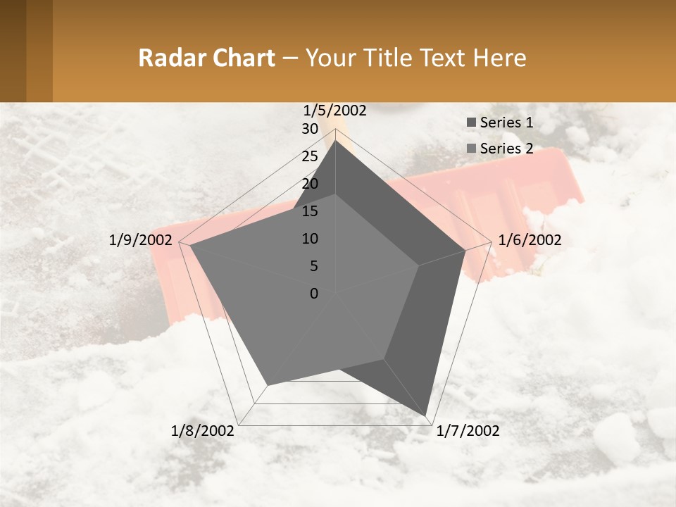 A Snow Shovel Is Laying In A Pile Of Snow PowerPoint Template