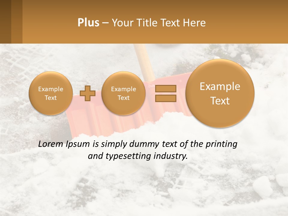 A Snow Shovel Is Laying In A Pile Of Snow PowerPoint Template