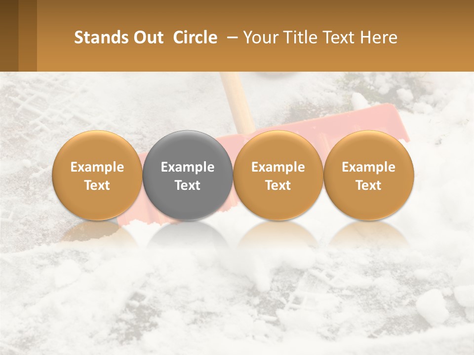A Snow Shovel Is Laying In A Pile Of Snow PowerPoint Template