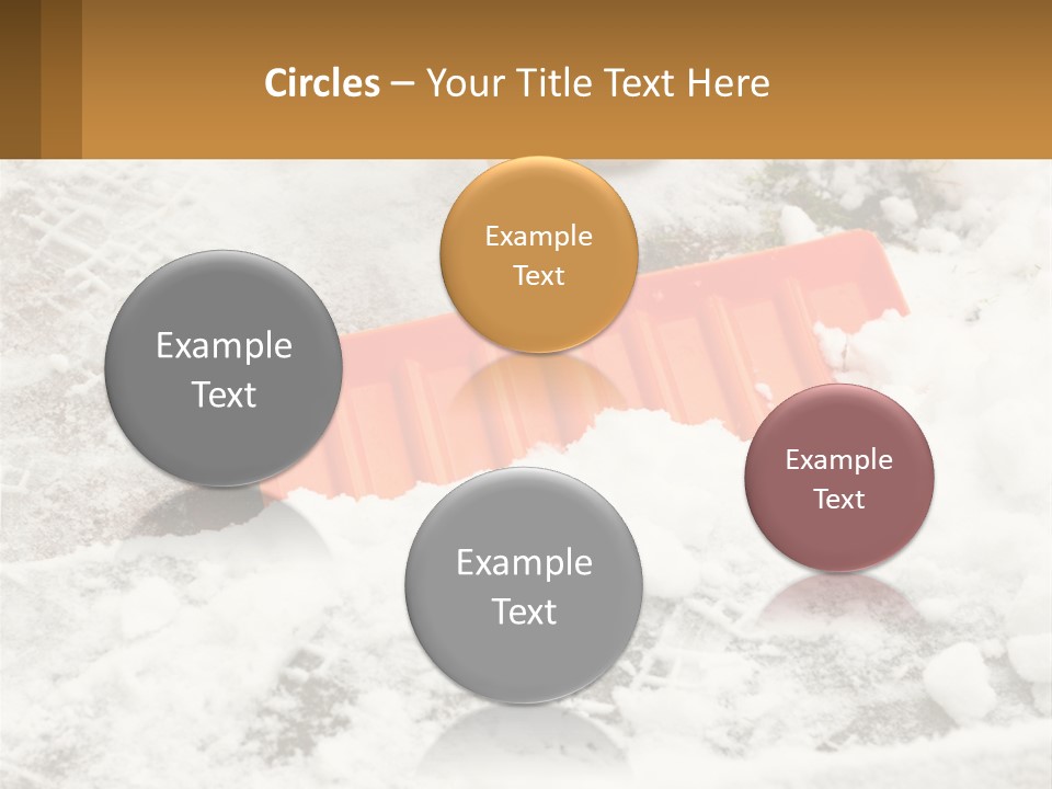 A Snow Shovel Is Laying In A Pile Of Snow PowerPoint Template