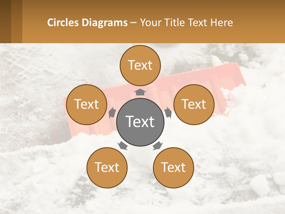 A Snow Shovel Is Laying In A Pile Of Snow PowerPoint Template