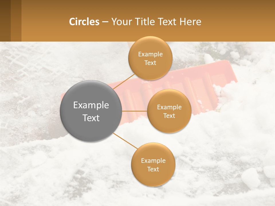 A Snow Shovel Is Laying In A Pile Of Snow PowerPoint Template