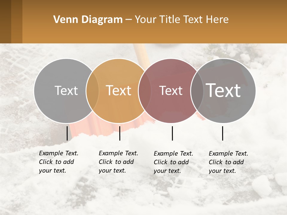 A Snow Shovel Is Laying In A Pile Of Snow PowerPoint Template