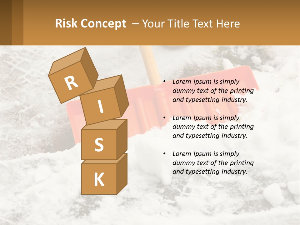 A Snow Shovel Is Laying In A Pile Of Snow PowerPoint Template