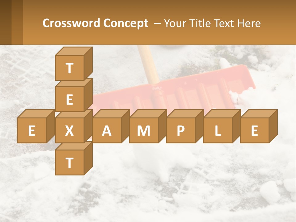 A Snow Shovel Is Laying In A Pile Of Snow PowerPoint Template