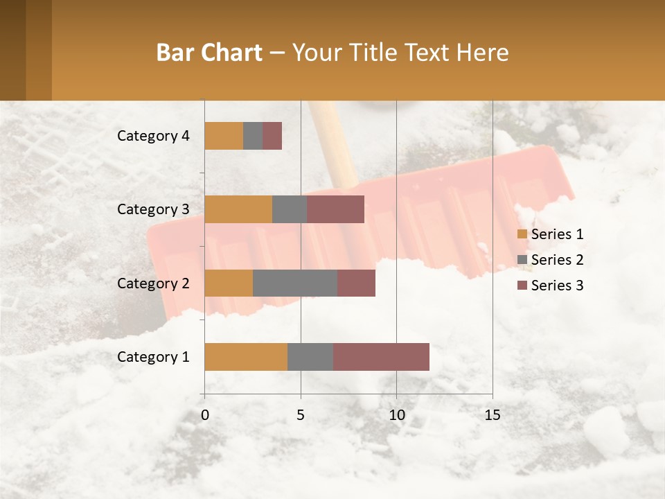 A Snow Shovel Is Laying In A Pile Of Snow PowerPoint Template