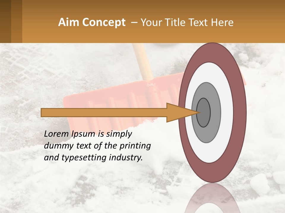 A Snow Shovel Is Laying In A Pile Of Snow PowerPoint Template
