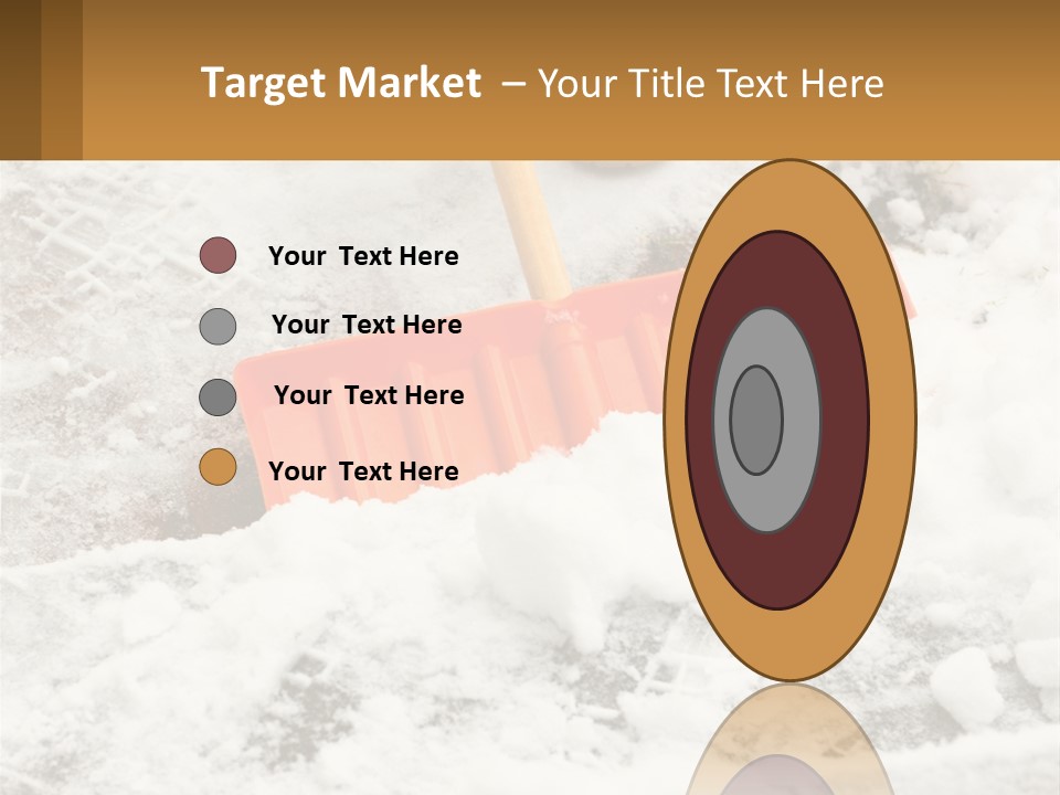 A Snow Shovel Is Laying In A Pile Of Snow PowerPoint Template