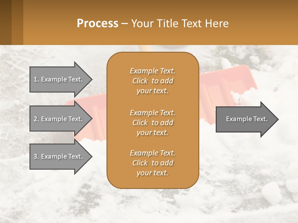 A Snow Shovel Is Laying In A Pile Of Snow PowerPoint Template