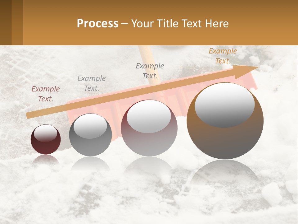 A Snow Shovel Is Laying In A Pile Of Snow PowerPoint Template
