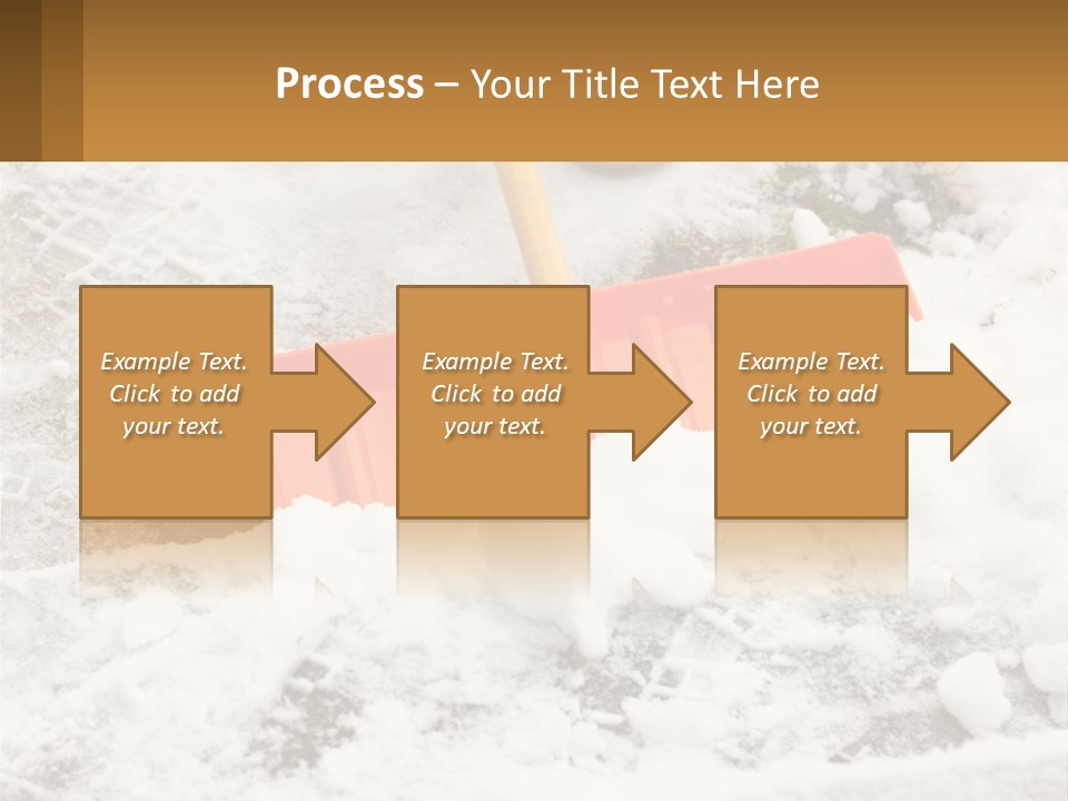 A Snow Shovel Is Laying In A Pile Of Snow PowerPoint Template