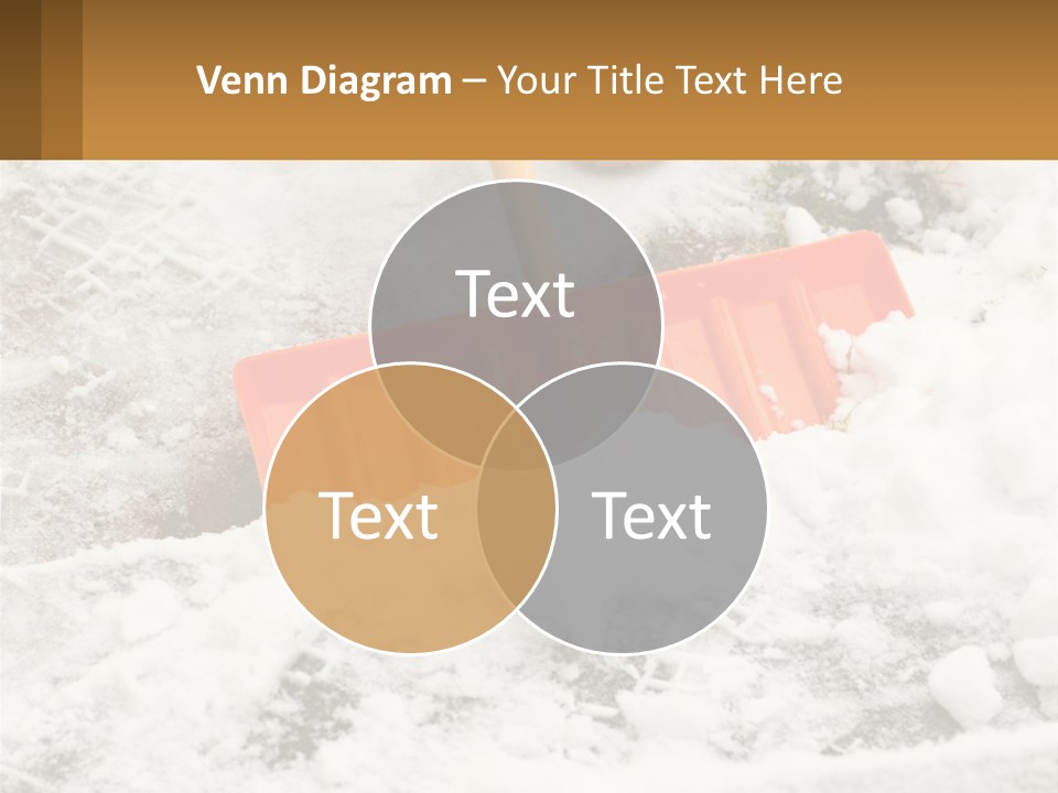 A Snow Shovel Is Laying In A Pile Of Snow PowerPoint Template
