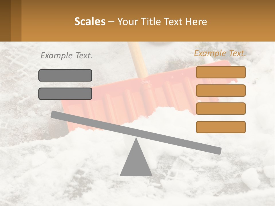 A Snow Shovel Is Laying In A Pile Of Snow PowerPoint Template