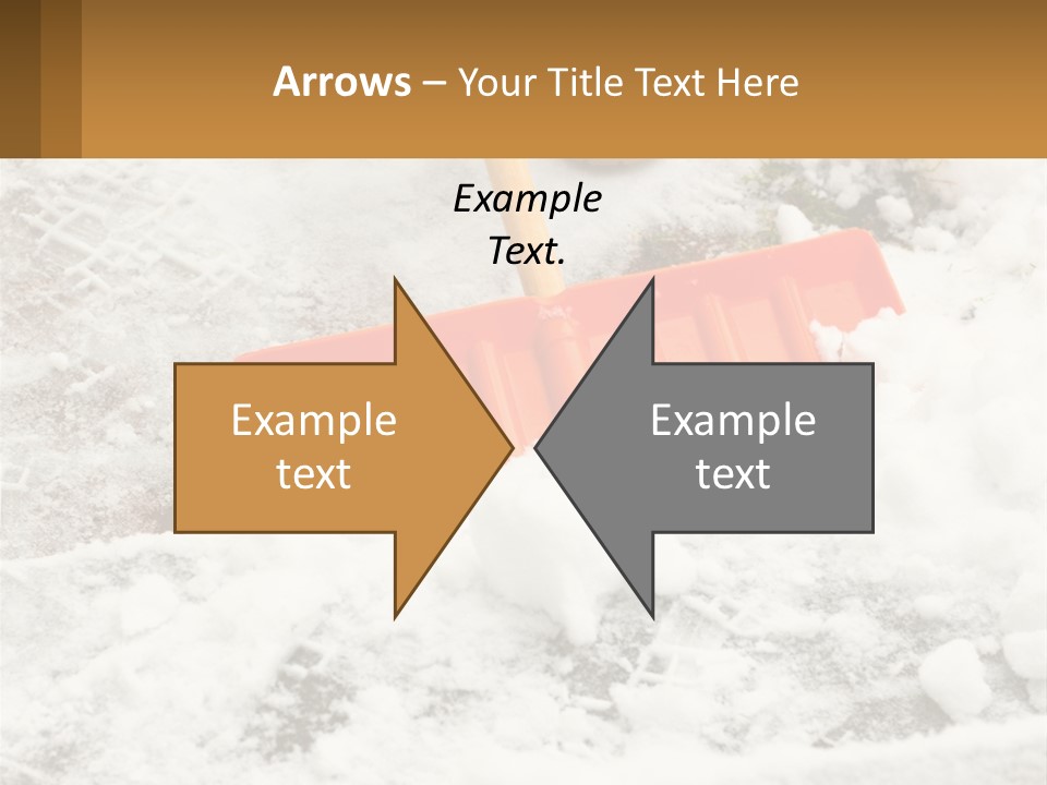 A Snow Shovel Is Laying In A Pile Of Snow PowerPoint Template
