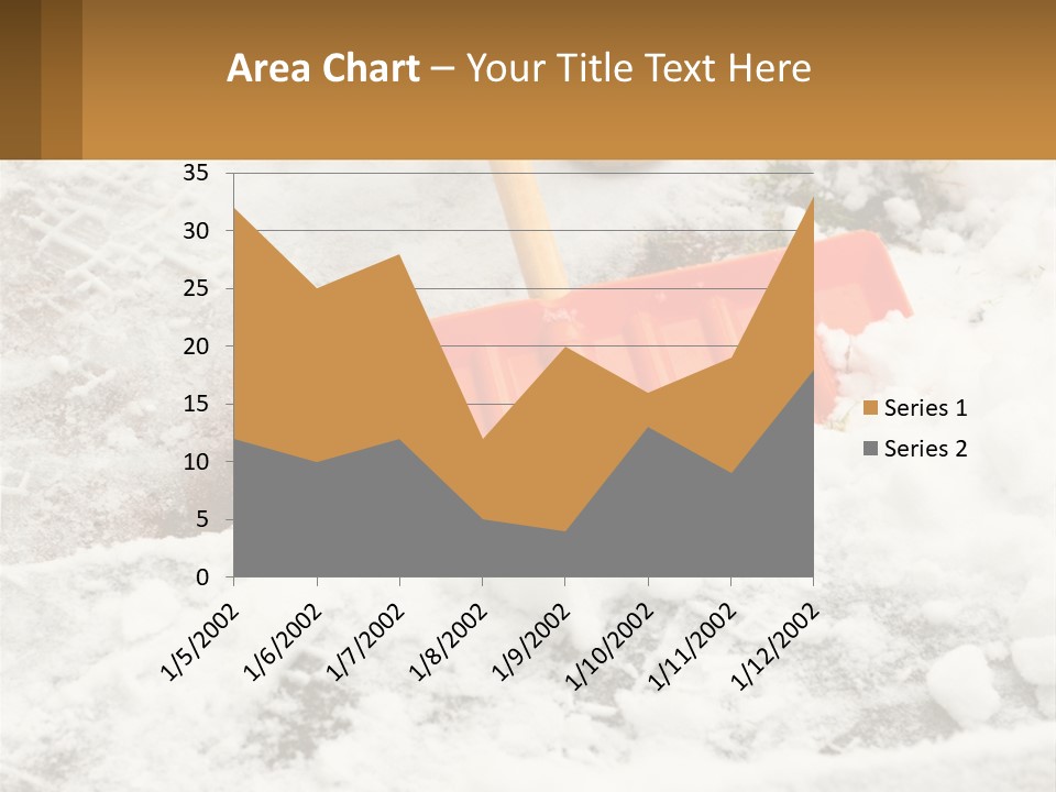 A Snow Shovel Is Laying In A Pile Of Snow PowerPoint Template