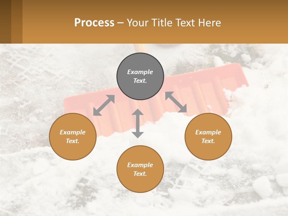 A Snow Shovel Is Laying In A Pile Of Snow PowerPoint Template