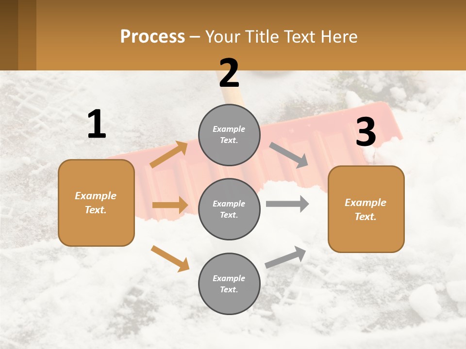 A Snow Shovel Is Laying In A Pile Of Snow PowerPoint Template