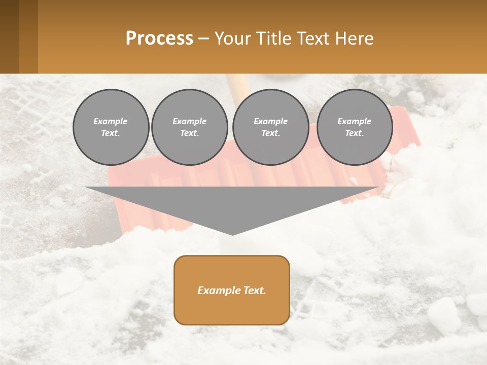 A Snow Shovel Is Laying In A Pile Of Snow PowerPoint Template